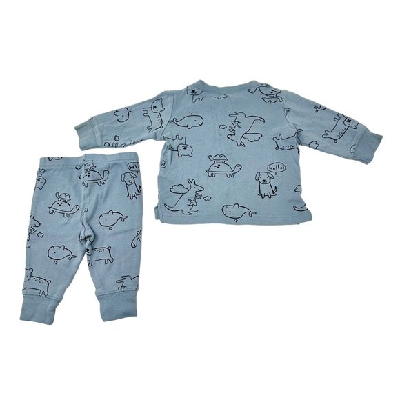 2 Baby Outfits - Sweatpants, Sweatshirt, & Thermal Body Suit‎ - Size 3 Month - Picture 5 of 7